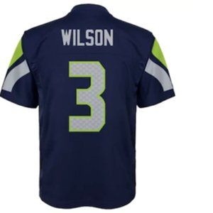 Boys' Seattle Seahawks Russell Wilson Replica Jersey - Sea Navy, Size XL 18-20